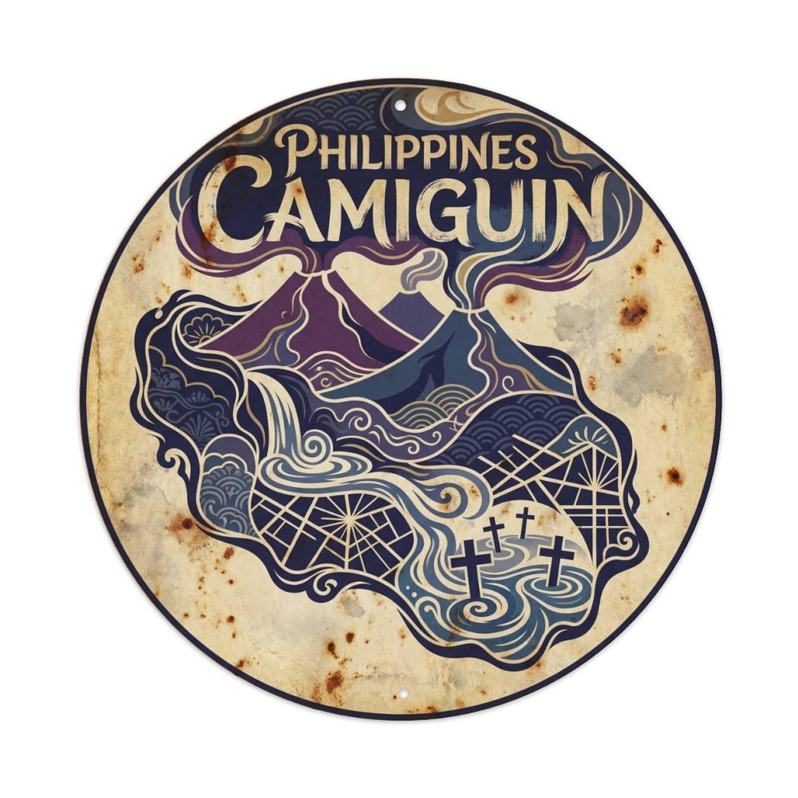 Southeast Asia Travel Camiguin Island Philippines Metal Tin Sign
