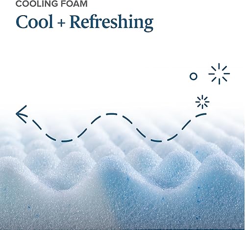 Miniatura 4 de ZINUS Cubrecolchón de espuma viscoelástica de gel con remolino de 3 pulgadas, embalaje WonderBox más pequeño, más cómodo, enfriamiento, diseño de