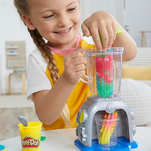 Miniatura 8 de Play-Doh Swirlin' Smoothies - Juego de licuadora de juguete, electrodomésticos de cocina, juguetes de manualidades para niños y niñas de 3 años en