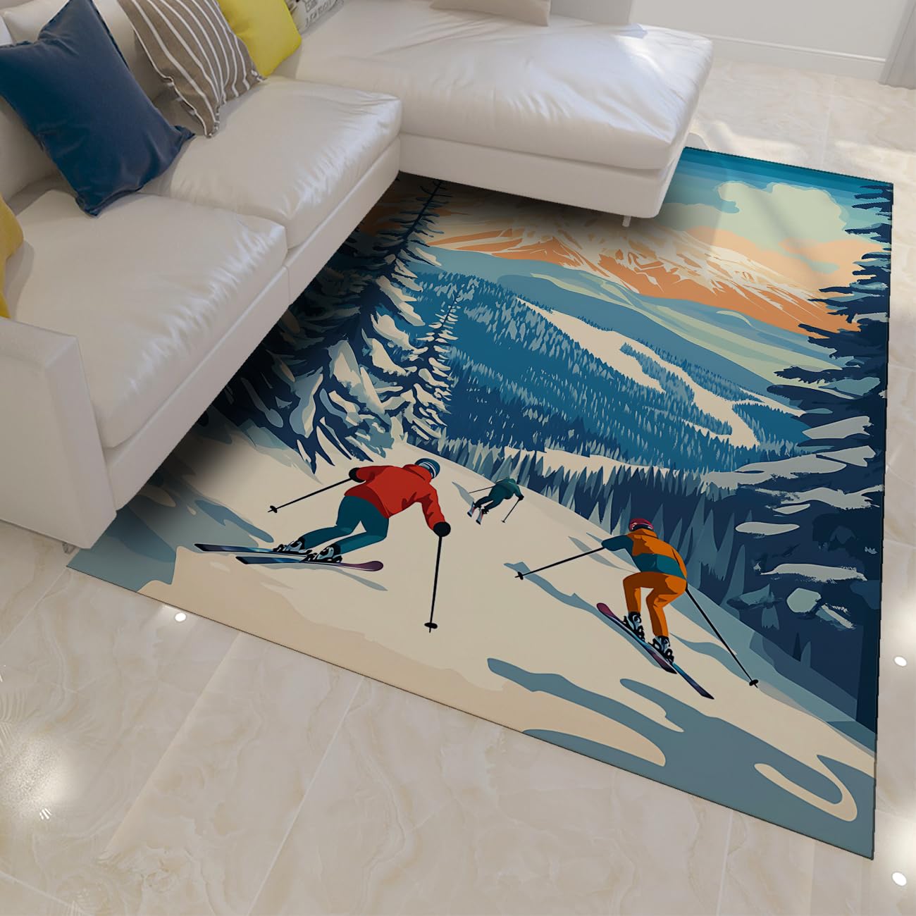 Paillasson de sport de ski d'hiver idéal pour éviter les glissades