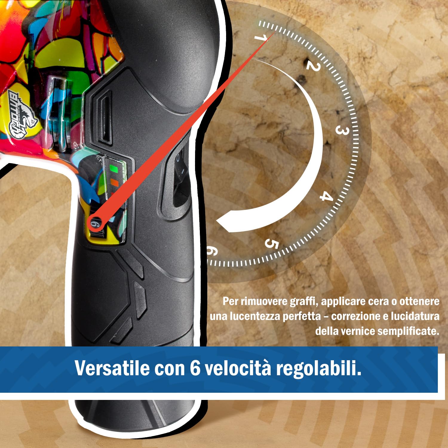 BATOCA S3 Lucidatrice Batteria per Auto,Compatto Macchina per lucidare​ Orbitale 5mm,2500-5000RPM,12V Batterie Lucidatore Portatile Set,Levigatrice Multiuso,lucidatura,Pulitore,Attrezzo per cerare