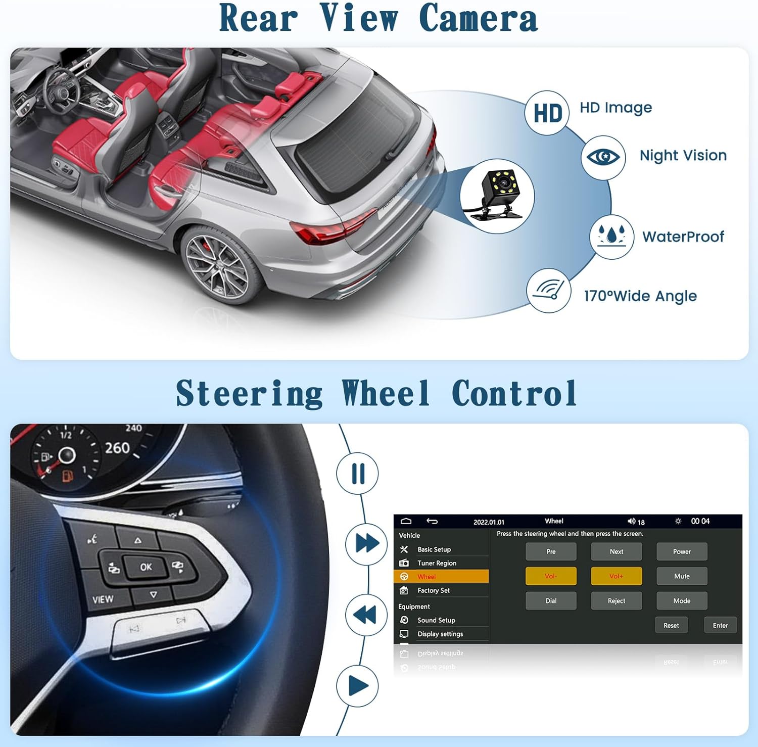 Single Din Car Stereo with Apple Carplay, 6.86 HD IPS 1280×480 Single Din Touchscreen Radio,Bluetooth 5.2 Car Radio,FM,Type-C,USB Port,Backup Camera,Android Auto