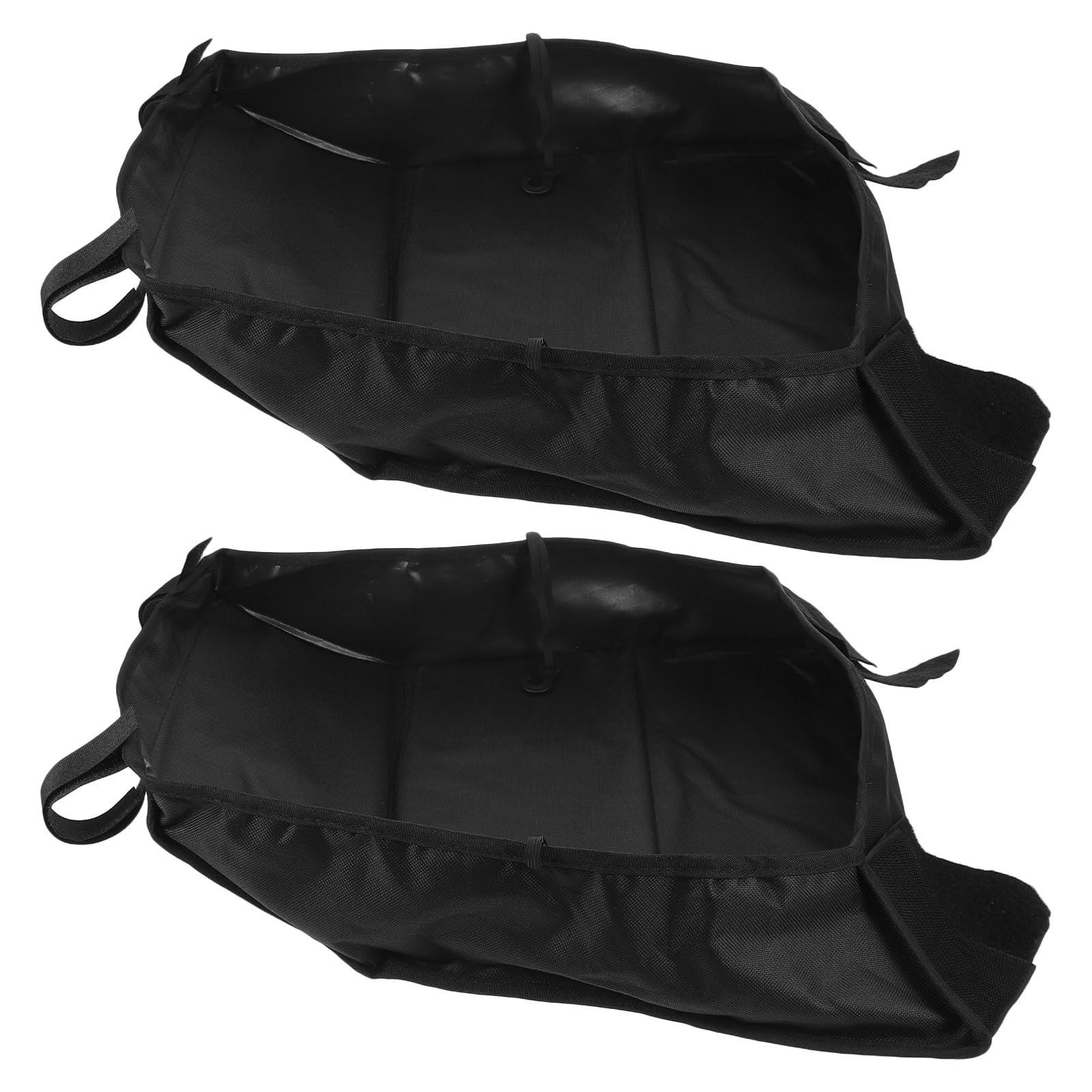 Abaodam Bolsa Organizadora para Cochecito 2 Piezas, Cesta Inferior Negra de Oxford, Gran Capacidad para Pañales y Accesorios, Accesorio Práctico para Paseos y Almacenamiento Seguro