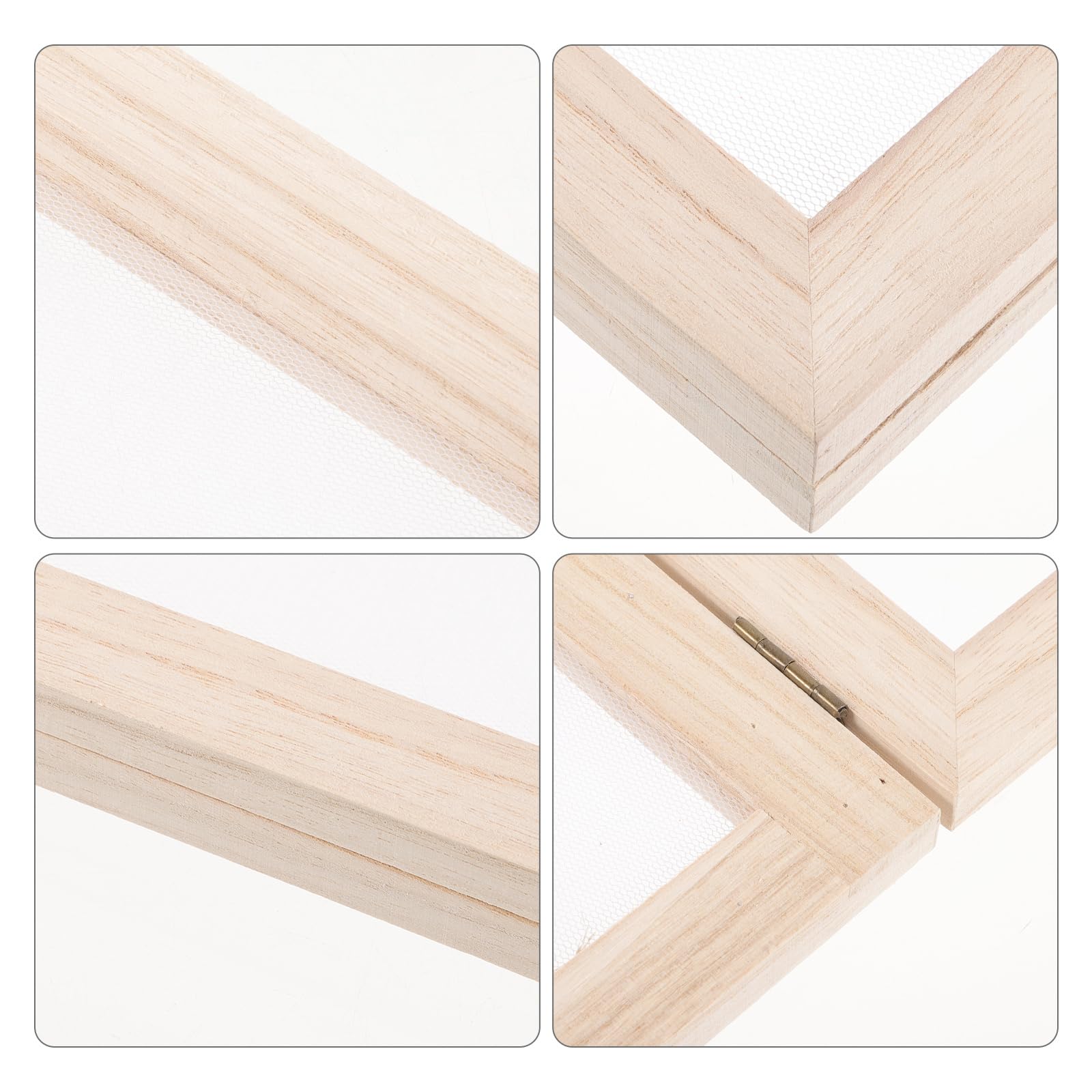 PRETYZOOM Marco De Madera Para Manualidades De Papel 9.84X7.48In Con Malla Resistente Herramienta Educativa Para Niños Fabricación De Papel Artesanal Diy En Casa