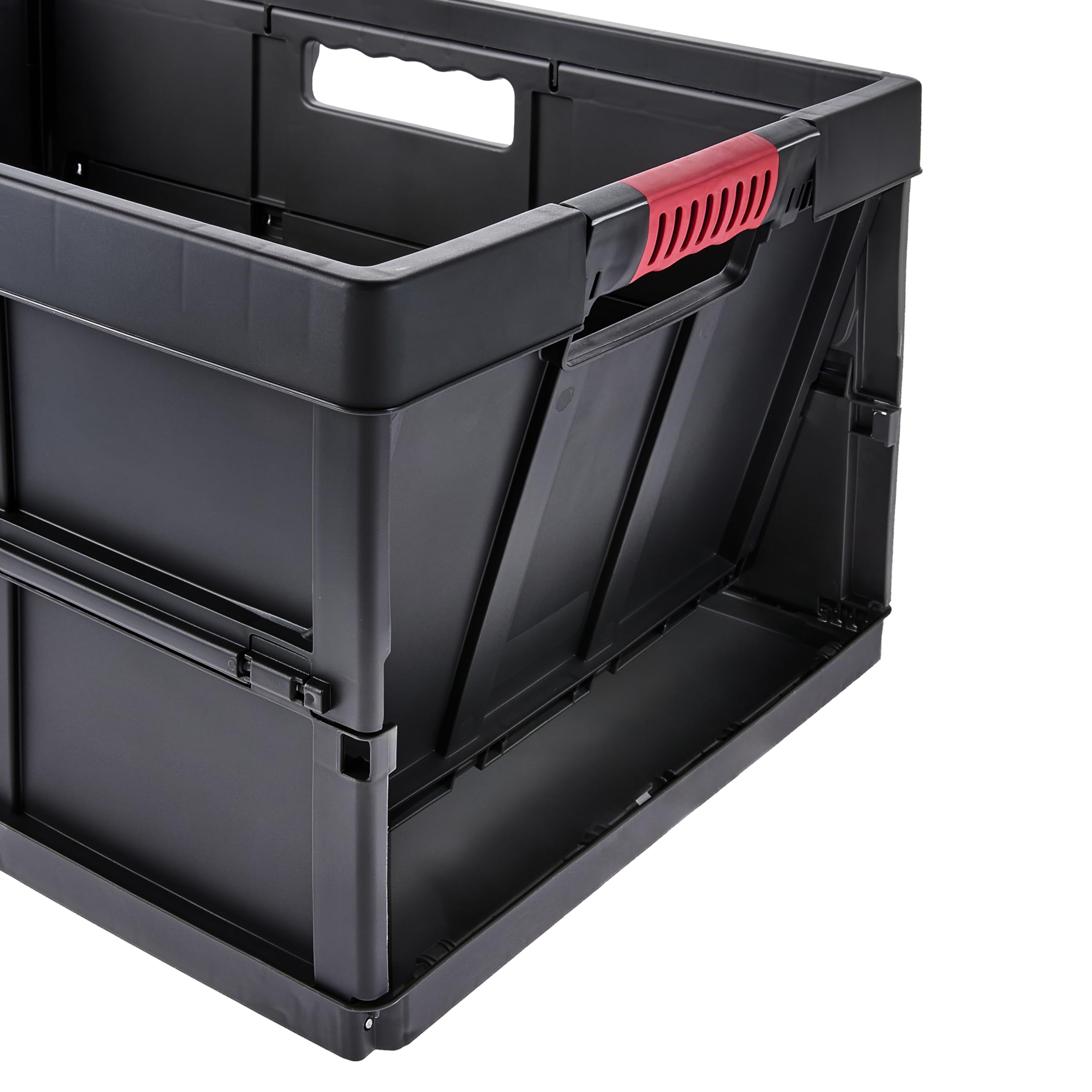 keeeper benno 2x contenitori pieghevoli professionali robusti con manici soft-touch, 45 l, Portata fino a 50 kg, Adatta per carrelli della spesa, 54 x 37 x 27,5 cm, Grigio grafite (Graphite)