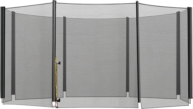 HOMCOM 13FT Trampoline Replacement Spare Net, Safety Protection Net Only, Surround Net Suitable for Trampoline 396cm with 8 Poles