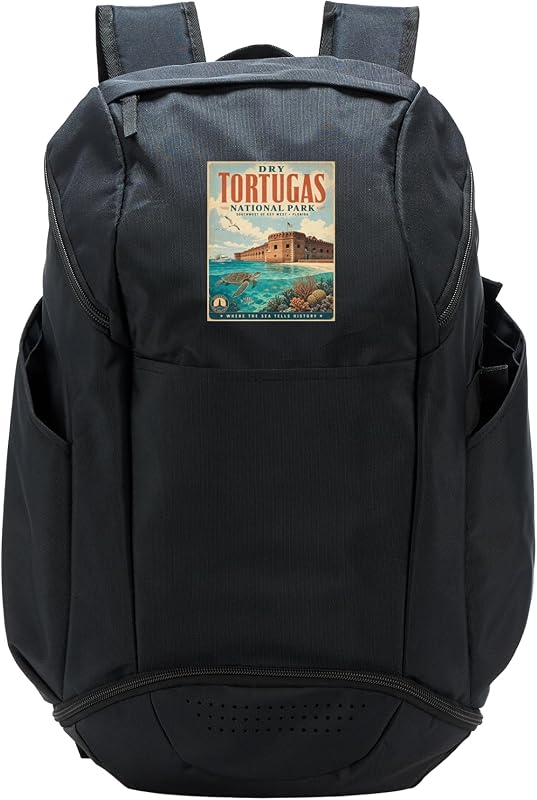 Dry Tortugas National Park Retro Style Travel Poster Sport Backpack