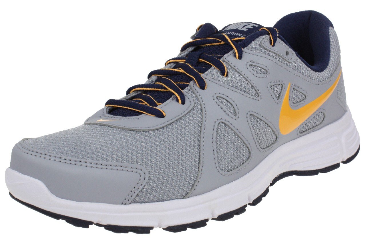 Buy Nike Men's Wolf Grey,Atomic Mango,Mid Navy,White Revolution 2 Msl