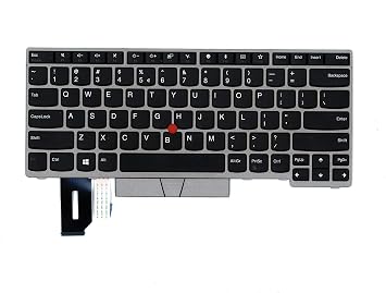 Replacement Lenovo T480s Regular Silver - US Non-Backlit Keyboard for Lenovo Thinkpad T480s, T490, E490, L480, L490, L380, L390, L380 Yoga, L390 Yoga, E490, E480