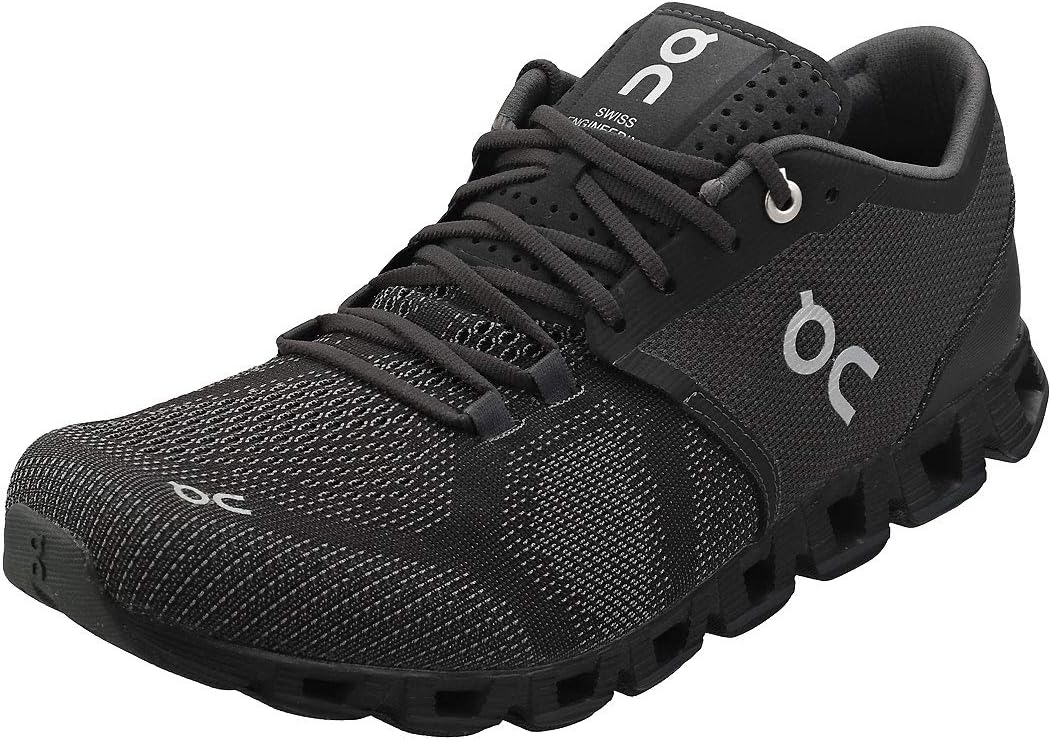 On Running Mens Cloud X Mesh Black Asphalt Trainers 7.5 US