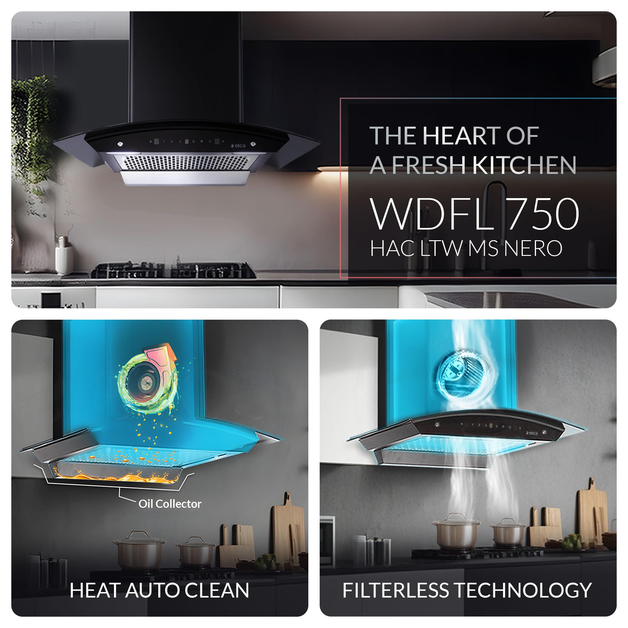 Elica Kitchen Chimney - Powerful & Filterless -3 Elica Kitchen Chimney - Powerful & Filterless -3