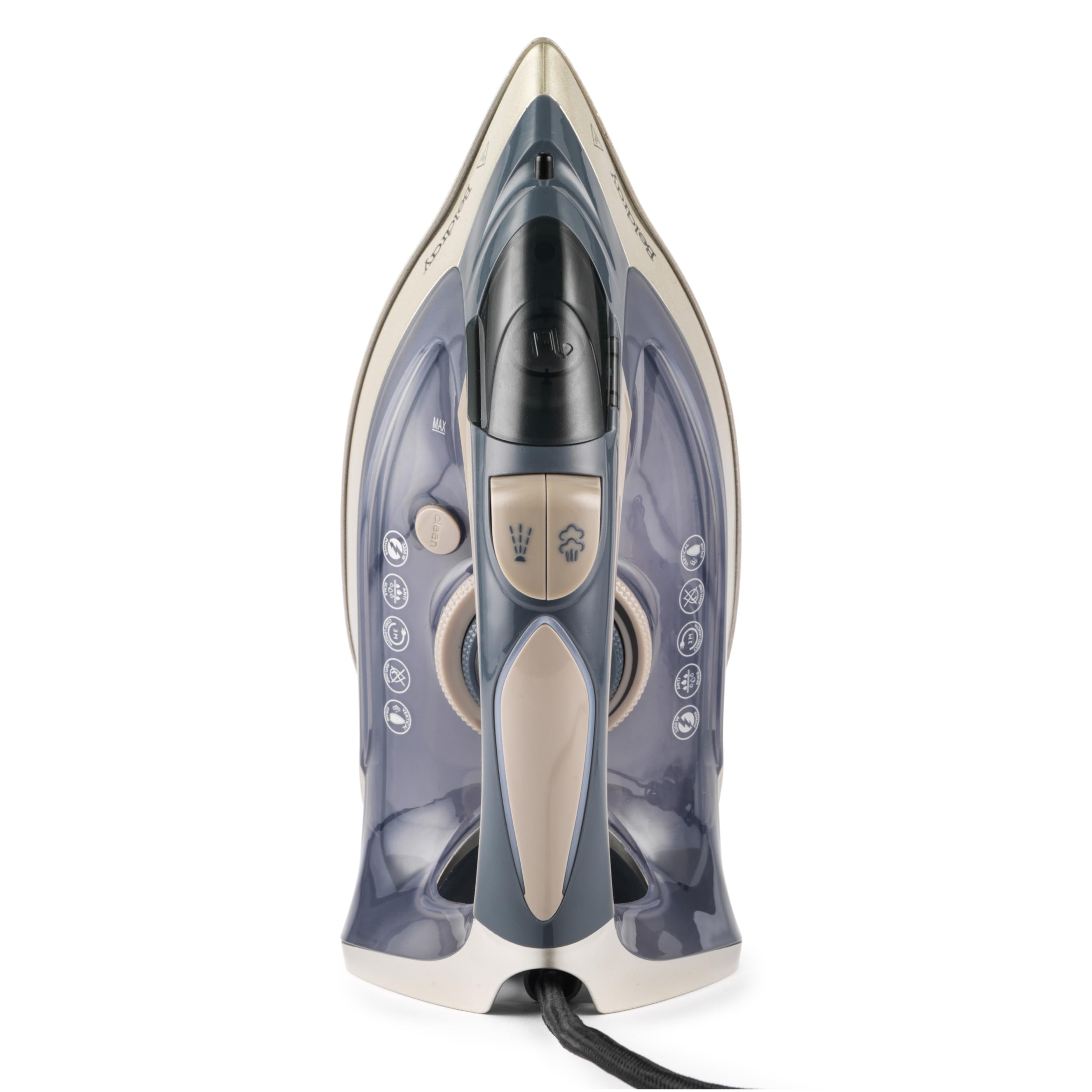 Beldray Fer à Repasser Vapeur Titanium Powerlite, Fer à Vapeur avec Semelle en Céramique, Jet de Vapeur 200g/min et Réservoir d'Eau 320ml, Arrêt automatique, Voyants Préchauffage, Cordon 3M
