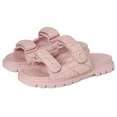 COACH Sculpted C Quilted Washed Denim Double Band Sandals Women