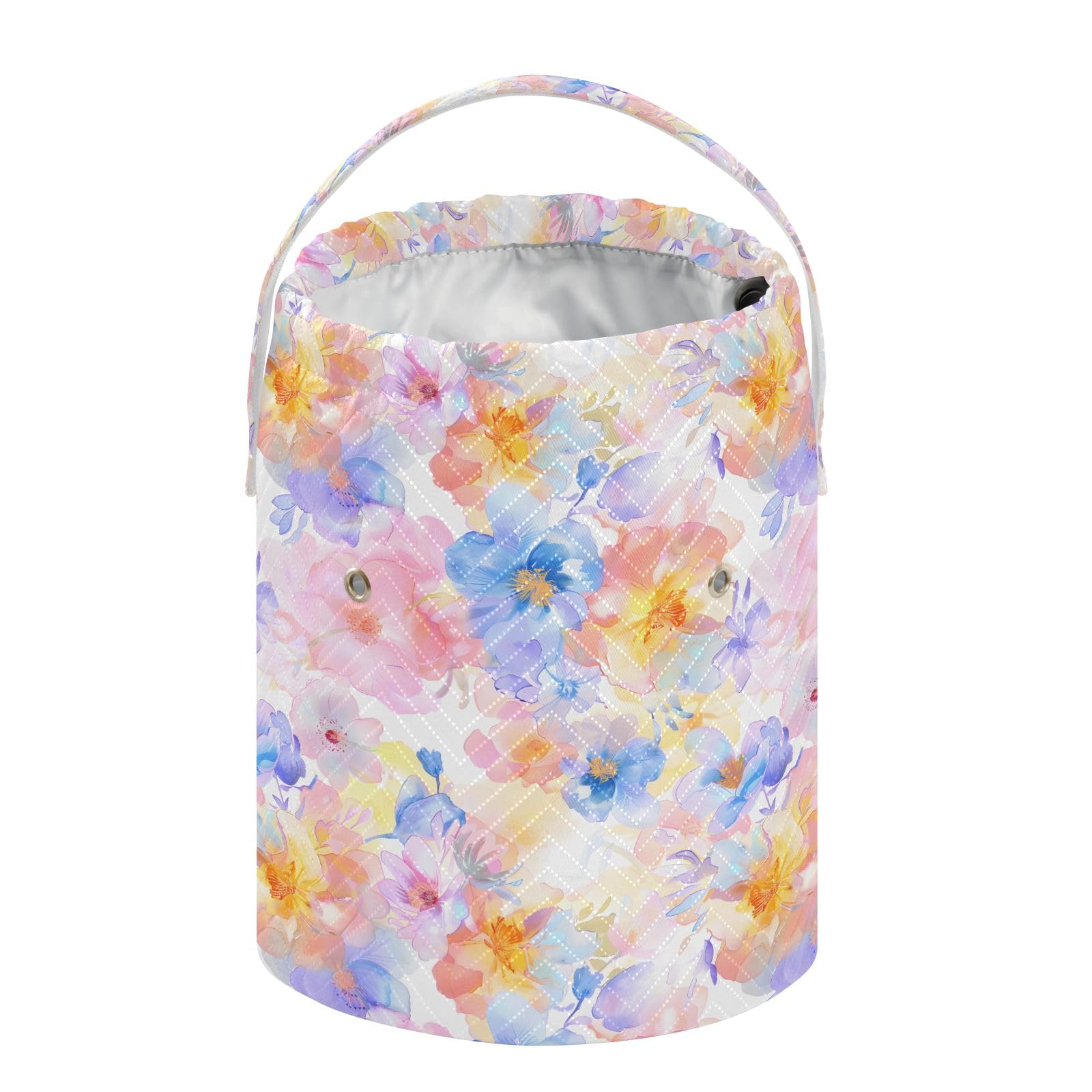 Yarn Storage Bag Small Crochet Bag Knitting Bag Organizer Flowers Soft Pastel Yarn Bags for Crocheting Basket