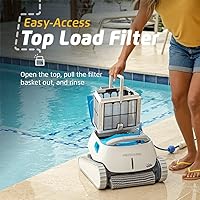 Vista 6 de Dolphin Proteus DX5i Aspiradora robótica automática para piscina con Wi-Fi, trepadora de paredes, cepillo de limpieza de línea de flotación, ideal