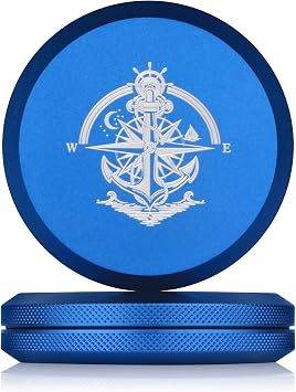 Slim Metal Zyn Container, Airtight & Order-Proof, Blue Anchor-Engraved | Metal Zyn Holder for Zyn, Caffeine & Energy Pouches, Premiun Anodized Aluminum Zyn Can, Discreet, Portable & Super Slim