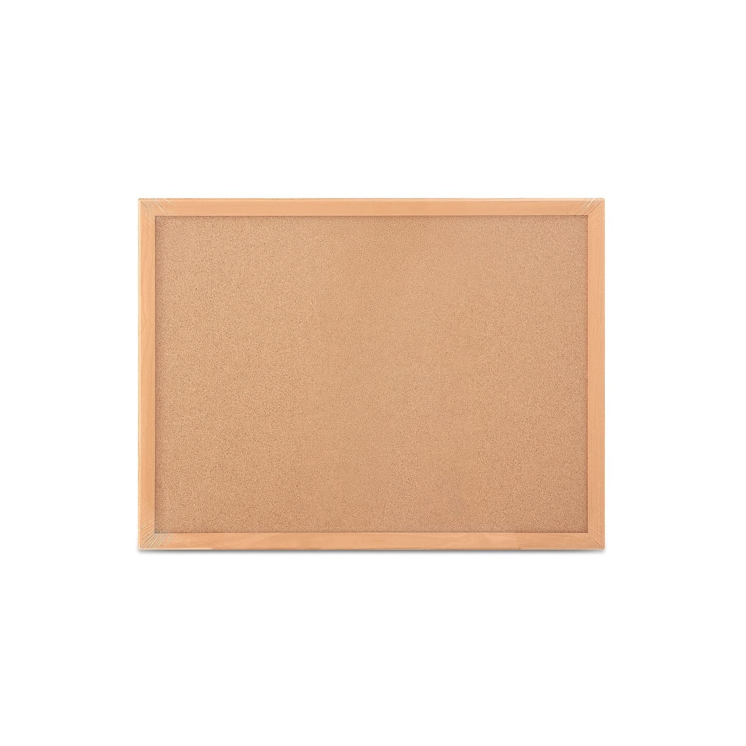 Staples 1781982 - Tablón de anuncios estándar de corcho con acabado de roble, 2 pies de ancho x 1.5 pies de alto