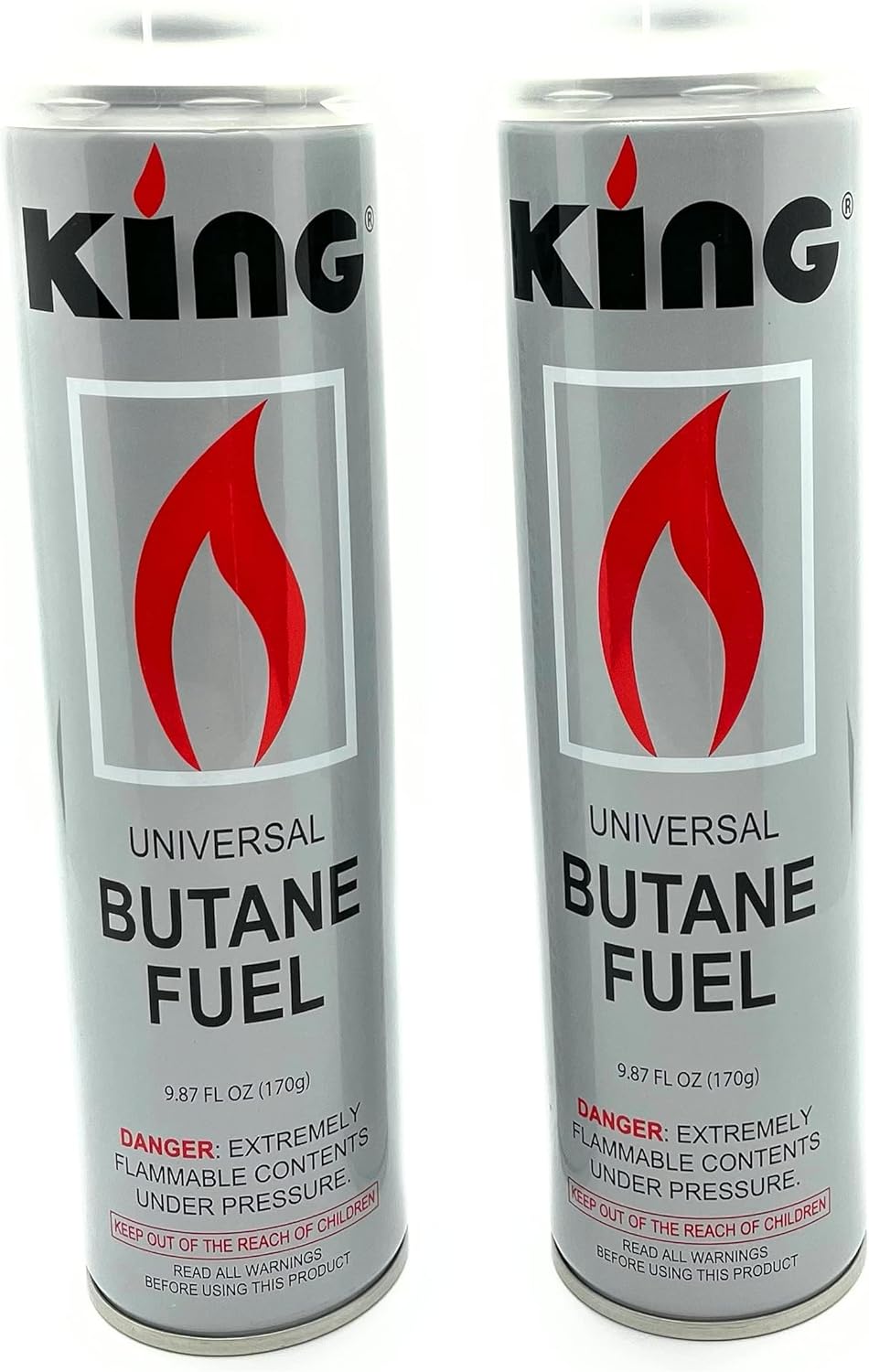 King Butane Lighter Fluid 2 PackUltra Refined Butane Fuel