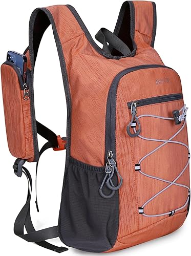 Miniatura 2 de BOVIP Mochila de senderismo de 20L Mochila de senderismo plegable ligera Mochila de viaje pequeño al aire libre plegable bolsa de hombro naranja