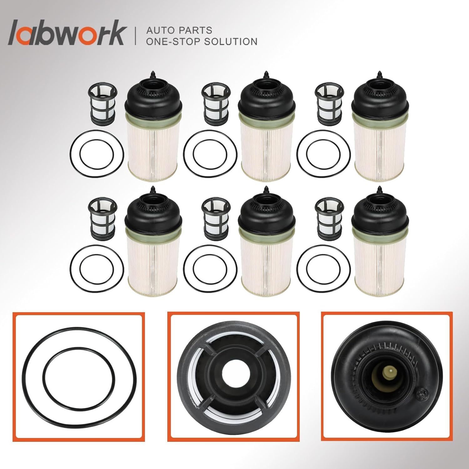 labwork 6 X Fuel Filter PF9908 A4700903151 Replacement for Detroit Diesel Engines DD13 12.8L DD15 14.8L DD16 15.6L Freightliner Sterling Western Star