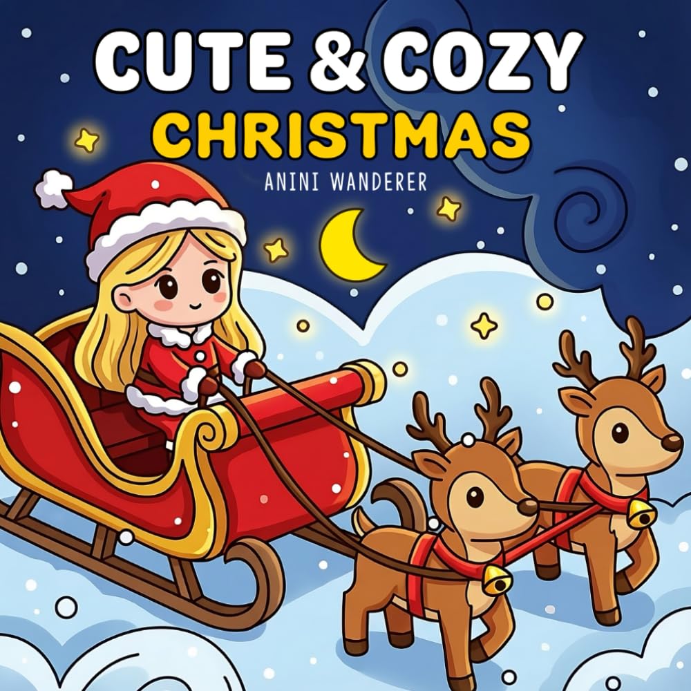 Cute & Cozy Christmas: Adorable Hand-Drawn Holiday Coloring Pages for Kids & Adults (Cute & Cozy Girly Moments)