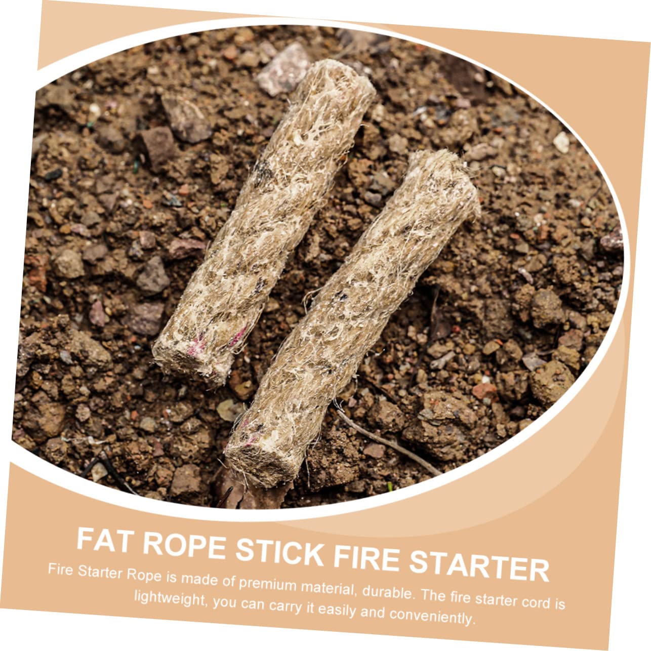 Gogogmee 4pcs Camping Fire Starter Ropes for Campfires Fire Pits Emergency Ropes for Outdoor Use