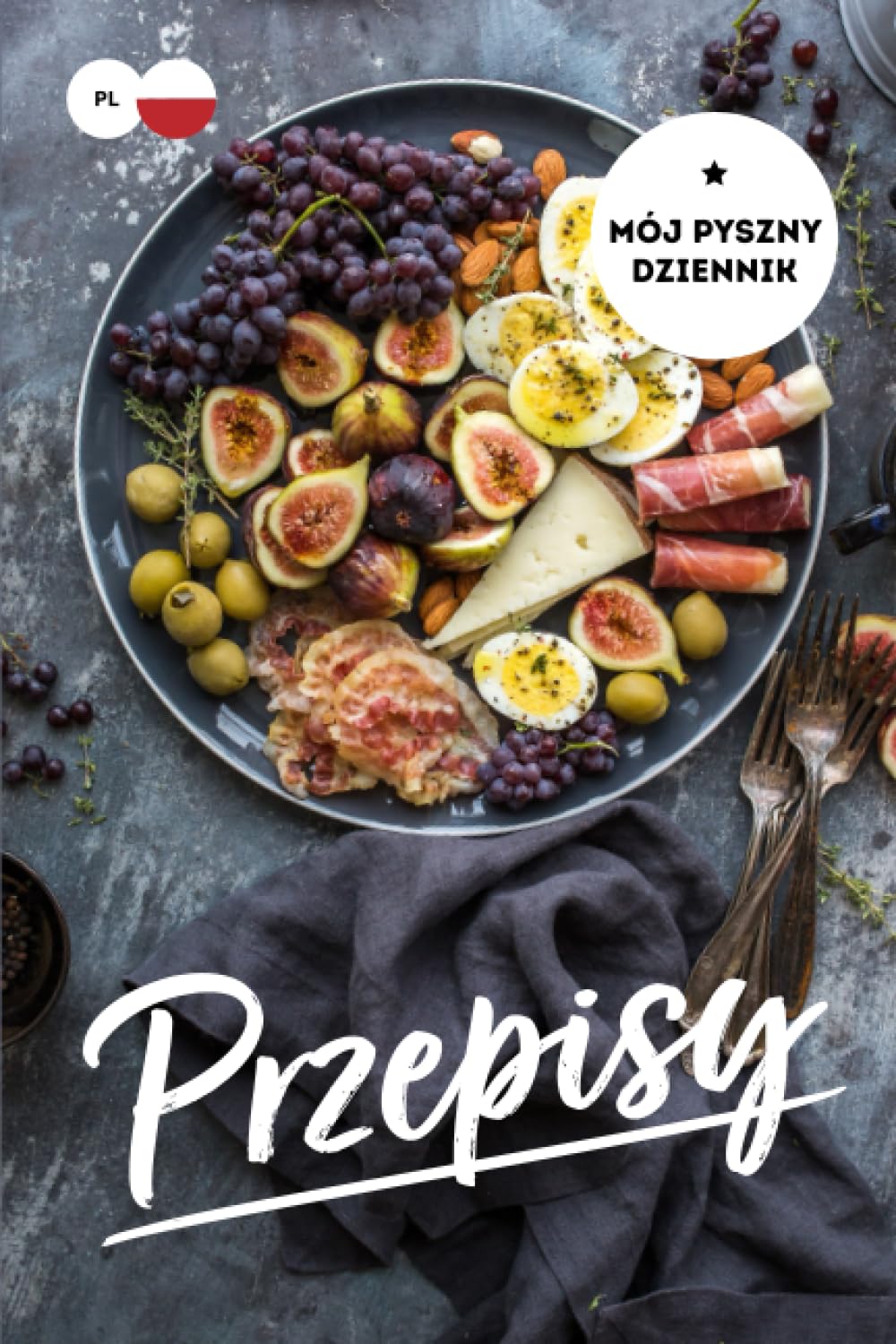 "Mój Pyszny Dziennik" - Stwórz własną rodzinną książkę kucharską wypełnioną przepisami - Okładka Deserowa: Pusty notatnik do zapisywania własnych przepisów - 100 stron