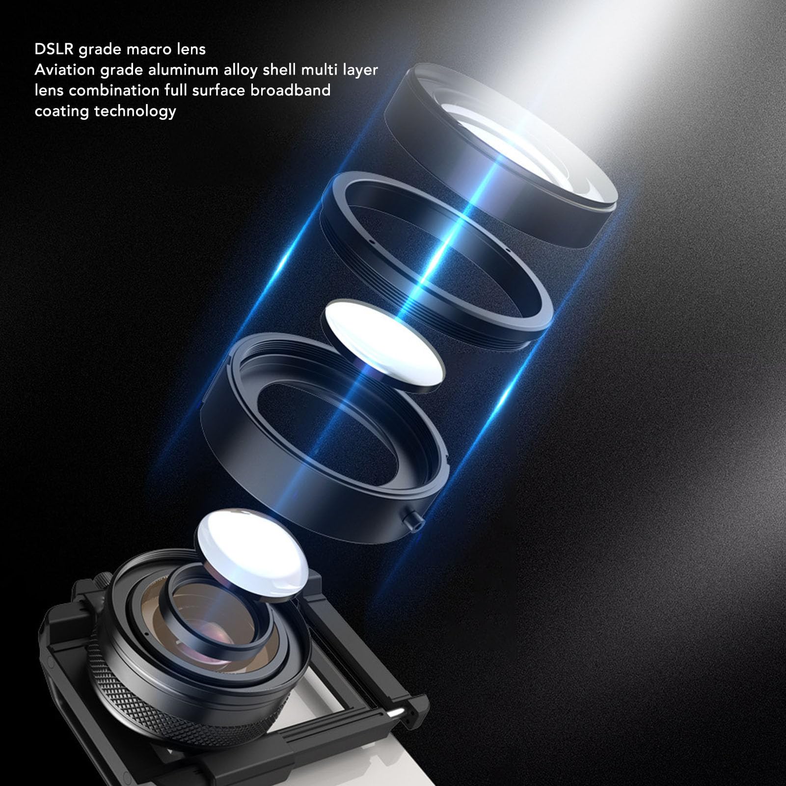 LENTRE CAMERA PELLE, LENS Macro 20X con Clip per Lenti Universali, Obiettivo Macro di Fotografia HD Adatto per IOS Android