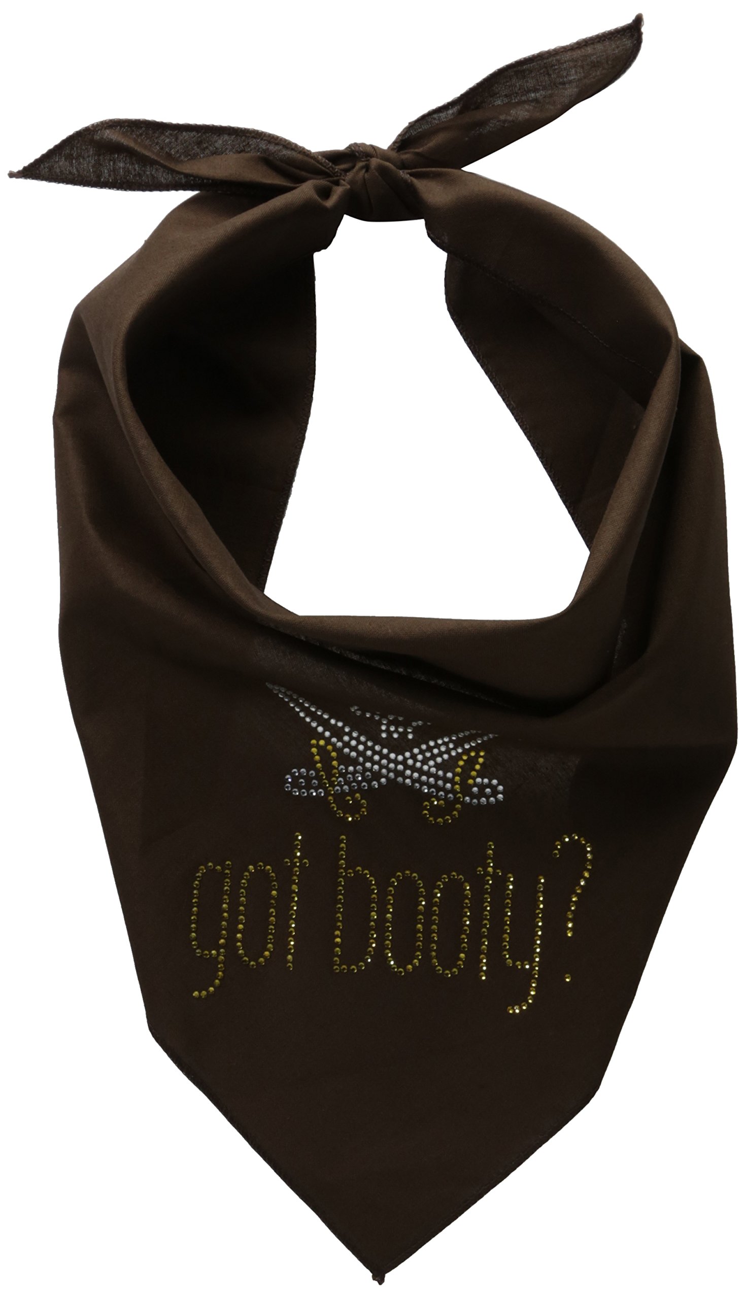 Mirage Pet Products Got Booty Rhinestone Bandana, Large, Cocoa