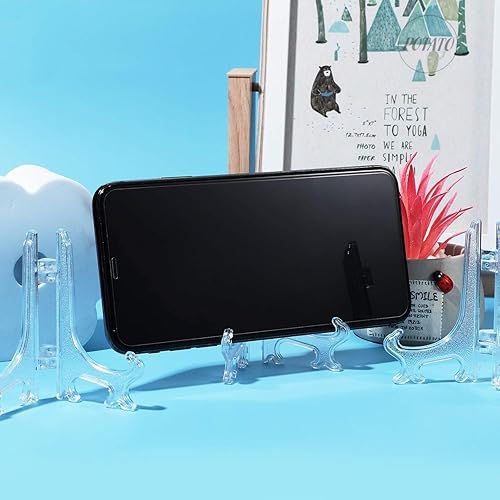 Miniatura 5 de Patelai 48 soportes de caballete de plástico para exhibir, marcos de fotos, coleccionables, escritorio, bodas, fiestas, decoración del hogar (4