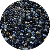 Vista 10 de 550 cuentas redondas de cristal de 0.118, 0.115, 0.236, 0.315 y 0.315 pulgadas, cuentas espaciadoras redondas facetadas para hacer joyas, pulseras