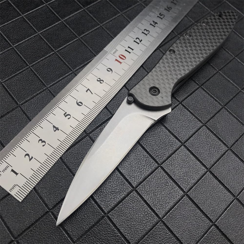 6.9" EDC Pocket Knife,Razor Sharp 8Cr13Mov Steel Folding Knife,Carbon Fiber Handle With Pocket Clip,Lightweight Design for Daily Use and Outdoor Activities