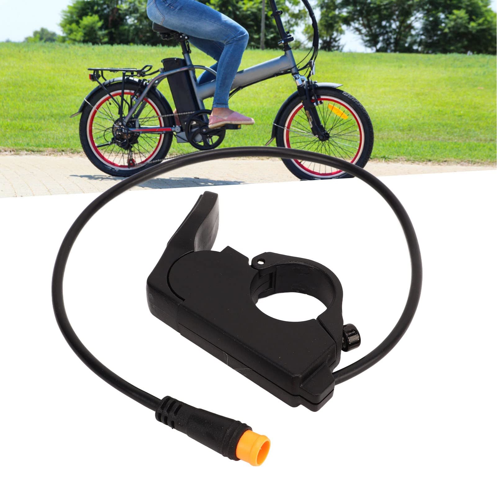 Rosvola Manubrio Elettrico Bici Acceleratore Pollice Bici Elettrica Acceleratore Pollice 3 Pin 109R Connettore Impermeabile Viaggio