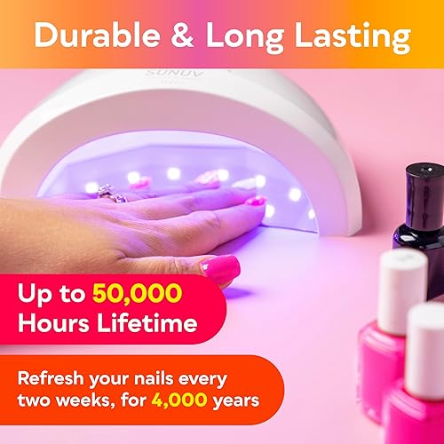 Miniatura 4 de SUNUV Lámpara LED de uñas, guantes de luz UV para secador de uñas de gel para lámpara de esmalte de uñas de gel con sensor automático