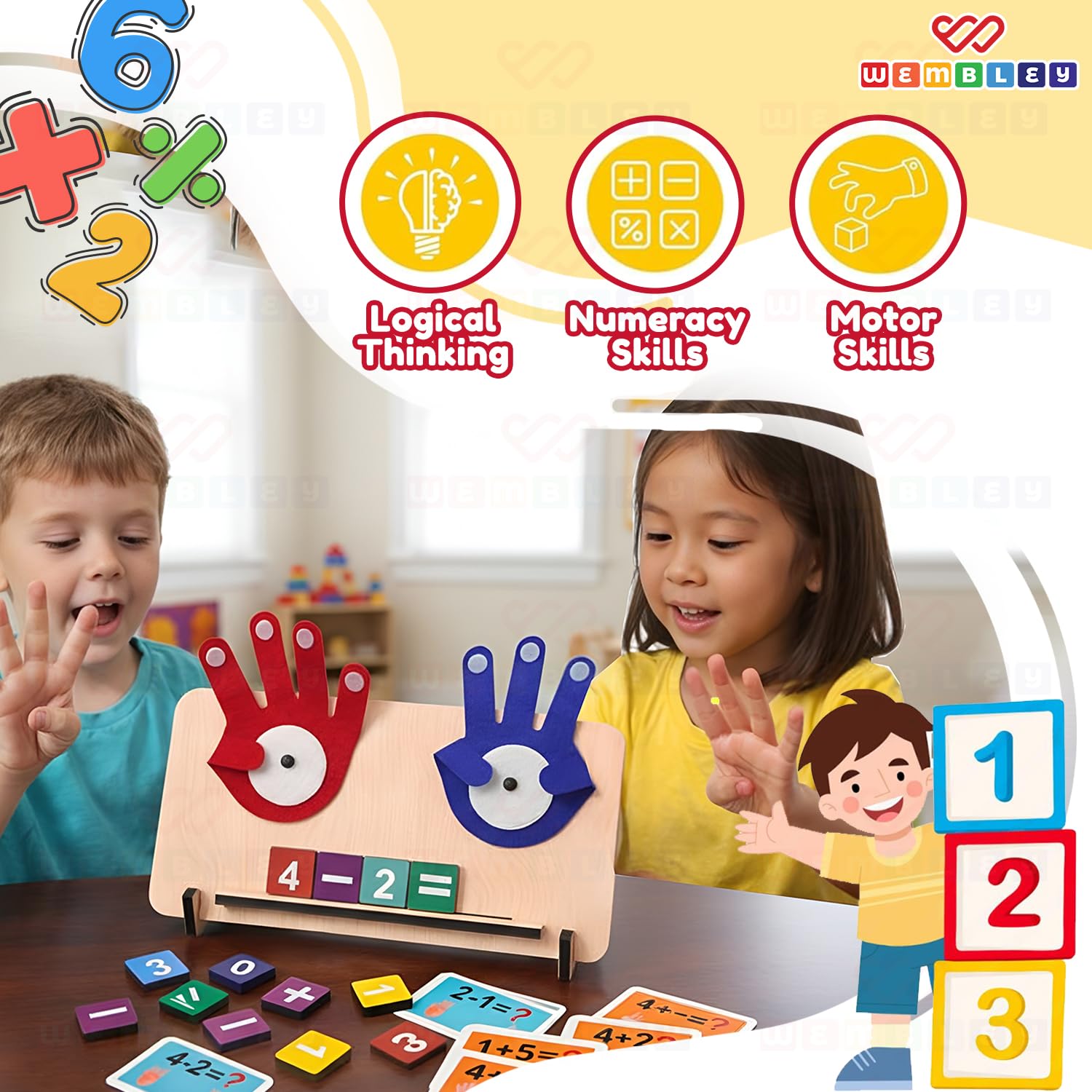 Wembley Math Learning Toy for Kids - Montessori Blocks -4 Wembley Math Learning Toy for Kids - Montessori Blocks -4