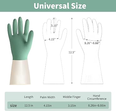 BOOMJOY Microfiber Duster & Dishwashing Gloves 3 Pairs