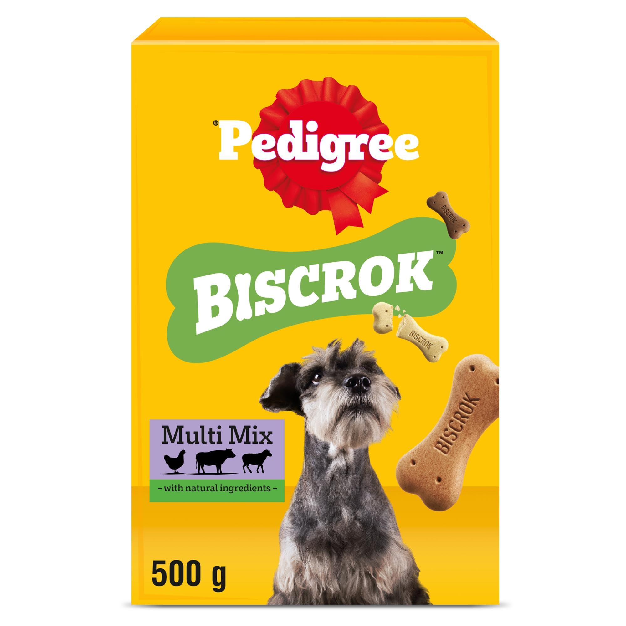 PedigreeBiscrok Multi Mix - Dog Treats - Bone-Shaped Biscuits - 500 g