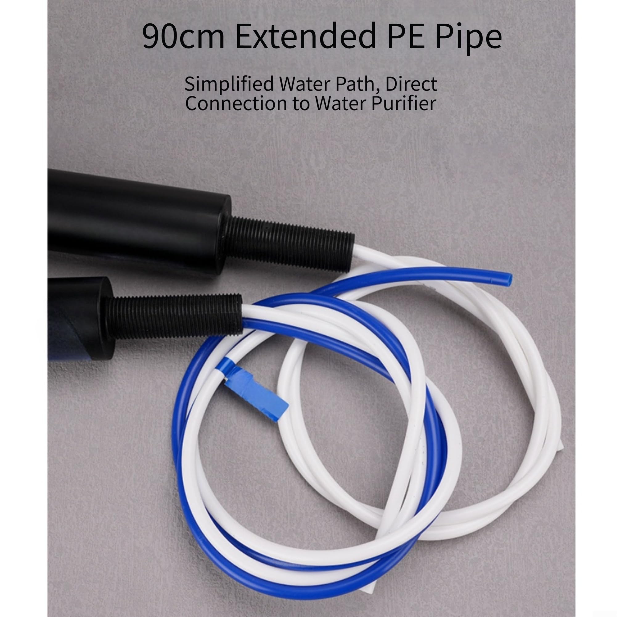 para grifo Aireador para acero Inoxidable para Doble Salida para Purificador de Agua Ósmosis Inversa Cocina Encimera Negro(Gray Single Deluxe)