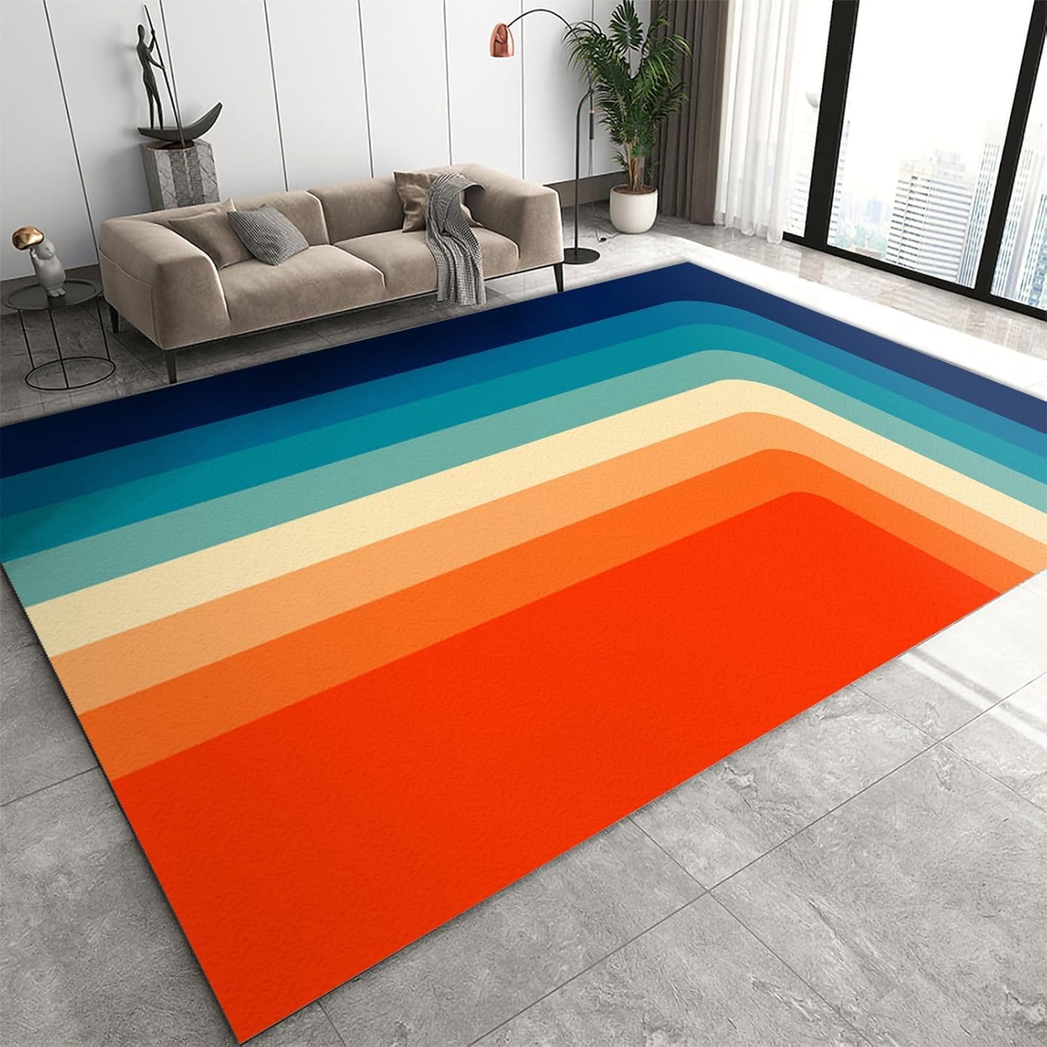 Red Line Baseball Area Rugs, American Baseball Indoor Non-Slip Kids Rug, Upholstery Rug with Non-Slip Backing for Kids Boys Girls Bedroom Living Room Dining Room Study 2ftx3ft