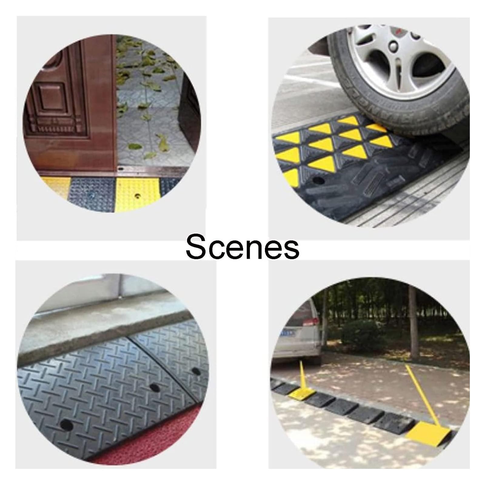 Threshold Ramp Ramp Heavy Duty Rubber Threshold Ramp Non-Slip Ramps for Driveway Loading Docks Scooter Ramp Kerb Ramps Anti-Slip (One Color 50 * 80 * 15cm