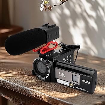 ムービーカメラ Amazon | 5Kビデオカメラカムコーダー、56MP WIFI 3インチ90°回転可能