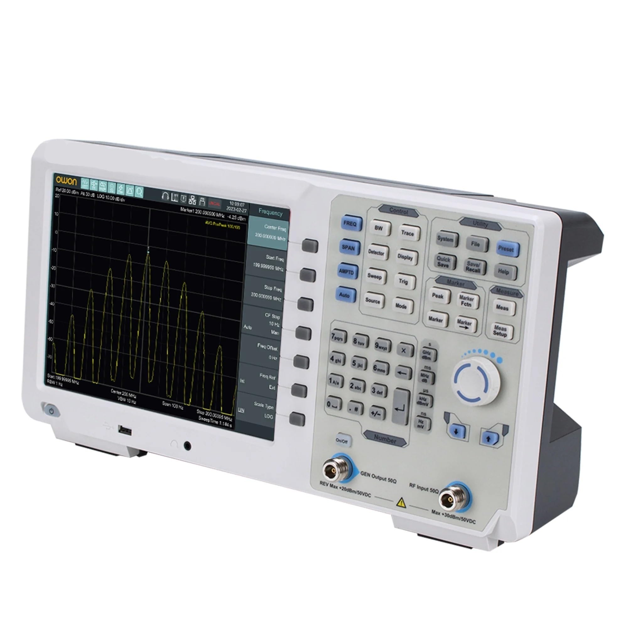 Analizador de espectro de 9 kHz-1,5 GHz, resolución RBW de 1 Hz, opción de fuente de seguimiento y prueba EMI, analizador de pantalla táctil