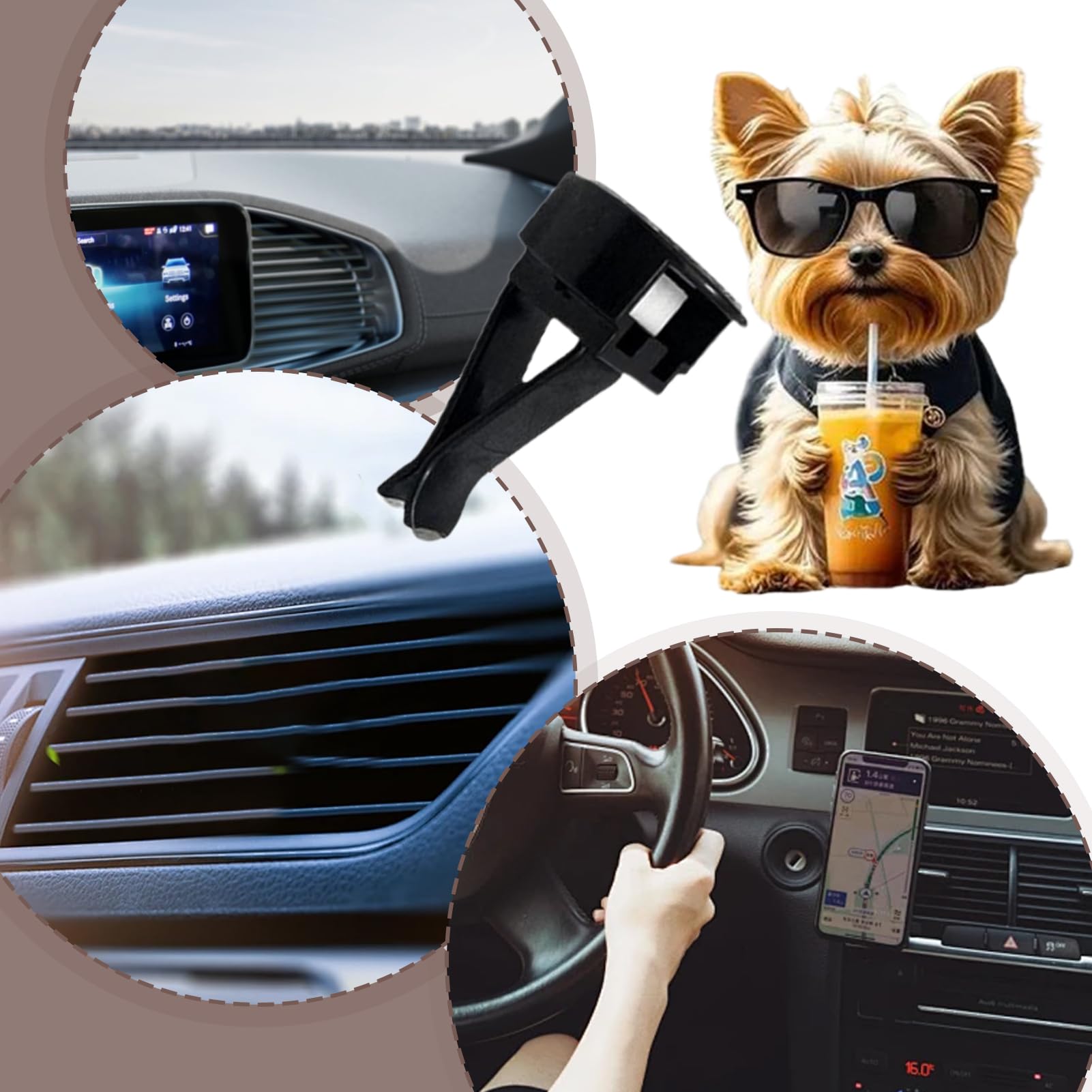 Profumatori D'Aria Per Veicoli - Diffusore 2D in Acrilico - Profumo Decorativo A Forma Di Cane per Auto Furgone Viaggi Casa Estate Viaggi Stradali