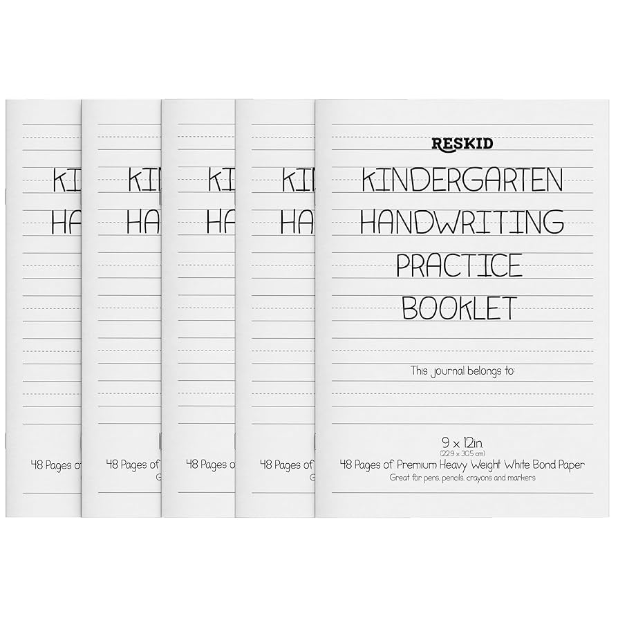 amazon-com-reskid-5-pack-of-48-page-kindergarten-writing-paper-booklets-with-dotted-lines-240-pages-of-blank-handwriting-practice-paper-kindergarten-notebook-elementary-lined-writing-paper-office-products for Elementary Lined Paper Free Printable Amazon.com: Reskid 5-Pack of 48-Page Kindergarten Writing Paper Booklets with Dotted Lines - 240 Pages of Blank Handwriting Practice Paper - Kindergarten Notebook, Elementary Lined Writing Paper : Office Products for Elementary Lined Paper Free Printable