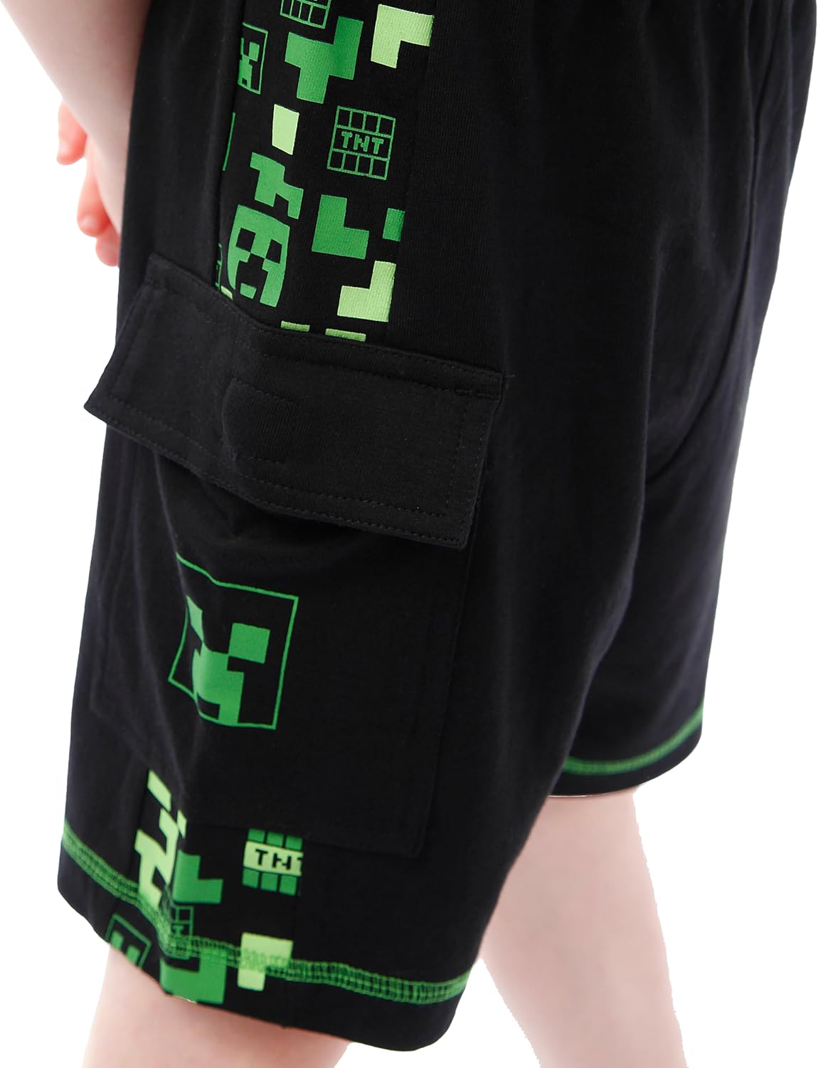 Minecraft Tshirt And Shorts Set | Creeper Boys Tshirts And Summer Shorts | Gamer Boys Summer Outfits