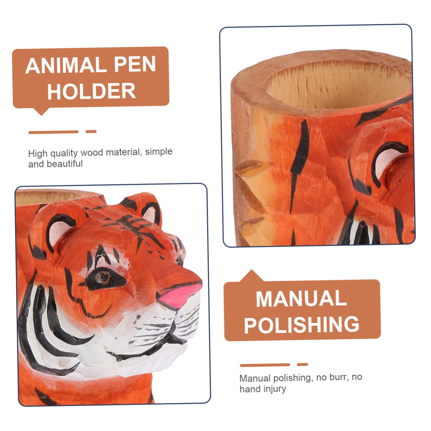 STOBOK 2 Stück Stifthalter Für Den Schreibtisch Stiftehalter Für Jungen Und Mädchen Mehrzweck-schreibwarenhalter Bleistiftbecher Aus Holz Dekorativer Schreibtisch-organizer
