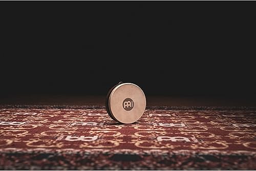 Miniatura 3 de Meinl Percussion Tambor de marco de 7 1/2 pulgadas con juego de 3 jingles, Kanjira, cabeza de piel de cabra no fabricada en China, acabado marrón