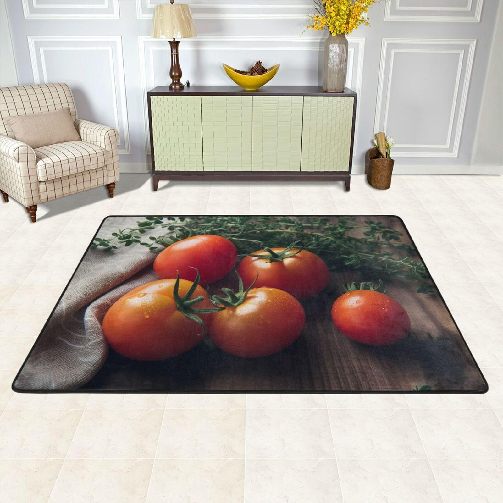 Grand tapis de sol absorbant antidérapant lavable pour chambre