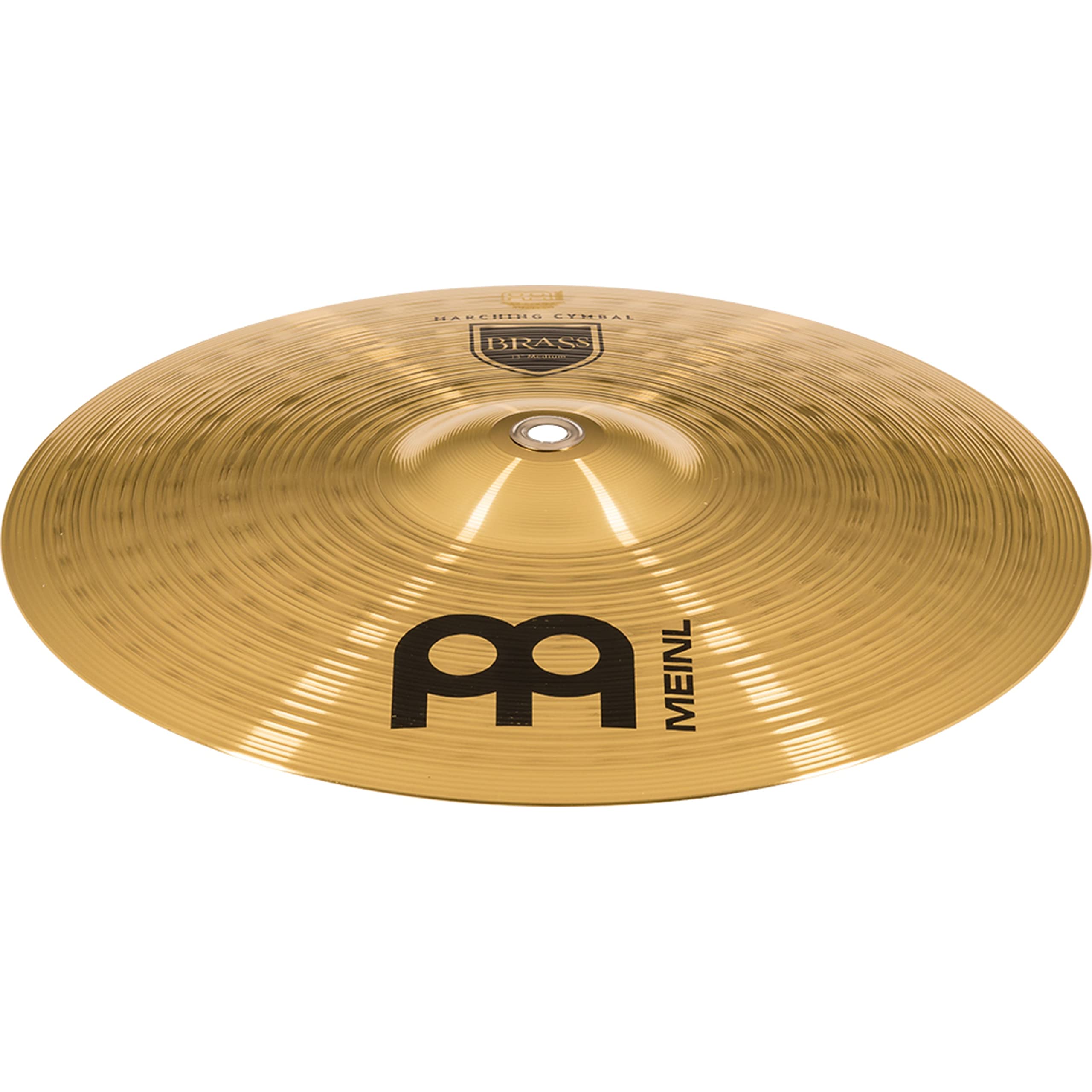 Meinl Cymbals MA-BR-13M Messing-Marschbecken im Paar inklusive Lederriemen und Pads 33 cm (13 Zoll)