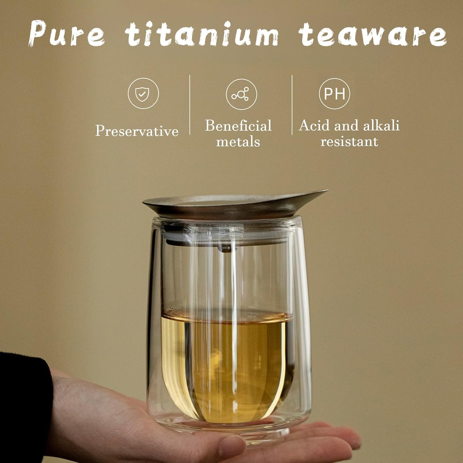 Tea Infuser Glass,glass Tea Cups For Great Loose Leaf Brewing System, Equipped With Stainless Steel Filter，Capacity
